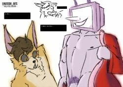 2boys 2male anthro black_nose blowjob blowjob_face blush blush_lines cable cables closed_eyes clothed clothing coat coat_open coat_removed deltarune fellatio fellatio_face fellatio_gesture fox fox_ears fur furry furry_ears furry_male gay gay_male katoshi_arts looking_at_penis looking_down looking_down_at_penis male male/male male_only muscular muscular_male naked naked_male nipples nude nude_male open_clothing open_mouth orange_body orange_fur orange_skin presenting presenting_hindquarters presenting_penis presenting_self pubes pubes_exposed pubic pubic_hair pubic_mound pubic_stubble smile smiling smiling_at_partner spanish_text speech_bubble spike_alvarez spikefox sucking sucking_penis surprised surprised_expression tenna_(deltarune) yaoi yellow_eyes yiff youtube youtube_hispanic