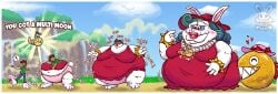 age_progression ass_growth big_breasts breast_growth breasts chain_chomp chain_chompikins fat fat_ass flustered grabbing_belly grabbing_own_belly growth huge_breasts madame_broode mario_(series) nintendo nuzzling obese older_female panties paws rabbit rushrabbit sequence stomach_noises sudden_weight_gain super_mario_odyssey surprised tf_into_fictional_character transformation weight_gain