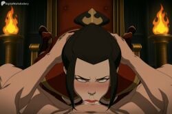 1boy 1girl ai_generated avatar_legends azula bdsm black_hair blush candle clothed_female_nude_male cum cum_in_mouth digitalwaifugallery fellatio fire flame hetero hi_res high_quality high_resolution irrumatio lantern nude oral overflow patreon patreon_username penis pov saliva seductive sexy solo_focus sword torch uncensored veiny_penis watermark