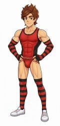 ai_generated gay jockstrap kai_(ninjago) male male_only ninjago t-shirt underwear