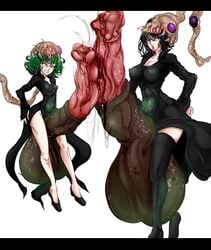 2futas ahe_gao balls brain_fuck breasts busty cleavage eyeshadow fubuki_(one-punch_man) fucked_silly futanari gore guro horsecock hourglass_figure hyper hyper_balls hyper_penis hyper_testicles intersex mamimi_(artist) mamimi_(mamamimi) mind_break nightmare_fuel nosebleed one-punch_man penis penis_under_dress pubic_tattoo self_upload siblings sisters tatsumaki testicles voluptuous