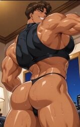 ai_generated bara bara_ass barely_clothed big_ass big_butt black_thong boku_no_sexual_harassment daddy dat_ass dat_butt dilf fat_ass fat_butt gay huge_ass huge_butt joe_niimi juicy_ass juicy_butt large_ass large_butt male_only masculine_male massive_ass massive_butt muscular muscular_arms muscular_ass muscular_back muscular_legs muscular_male muscular_thighs my_sexual_harassment older_male partially_clothed seductive_body seductive_pose skimpy skimpy_clothes smile smiling smiling_at_viewer sweaty sweaty_ass sweaty_body thick_ass thick_butt thong vildfarelse