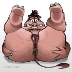 3_fingers absurd_res anthro ass band1tnsfw blush blush_lines bodily_fluids brown_eyes dark_vulva darkened_genitalia digital_drawing_(artwork) digital_media_(artwork) dreamworks ear_piercing ear_ring eyelashes facial_piercing female fingers fur genitals glistening glistening_genitalia grin grinning_at_viewer hi_res hooves horn long_eyelashes mammal mohawk nose_piercing nose_ring piercing pigtail_(the_bad_guys) pink_body pink_fur pink_skin ring_piercing simple_background sketch smile smile_at_viewer smiling_at_viewer solo spread_butt spread_legs spreading suid suine sus_(pig) sweat sweatdrop sweaty_butt sweaty_genitalia tail the_bad_guys wild_boar
