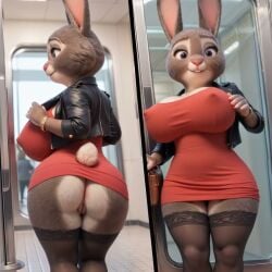 1girls ai_generated ai_video animated anthro anus anus_peek asshole back_view bbw big_ass big_breasts black_jacket black_thighhighs bonnie_hopps bunny bunny_girl bunny_tail chubby chubby_female dancing disney dress dress_lift fat fat_ass female front_view furry furry_female grey_fur huge_breasts jacket leather_jacket legwear mature mature_anthro mature_female milf multiple_views nipple_bulge plump pussy pussy_peek red_dress seductive shortstack tagme thighhighs video vlrgromns vulva wristwatch zootopia zootropolis