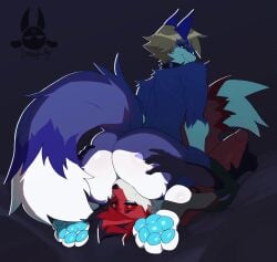 2026 affax anal animated ass bed bed_sheet bedding bedding_background bedroom big_butt blue_body blue_fur blue_hair butt_grab clothing collar collar_only darkingart facesitting feet femboy femboy/femboy flint_(flintsnowfox) fur furniture gloves_(marking) grey_body grey_fur grey_hair grey_hair_tips hair hand_on_butt happy huge_butt leg_markings legwear looking_at_another looking_back looking_down looking_pleasured male male/male markings nude on_bottom on_top orange_hair pawpads paws red_body red_fur red_hair seductive sitting sitting_on_another socks_(marking) thigh_highs thigh_highs_only toes watermark white_body white_fur wide_hipped_anthro wide_hipped_male wide_hips