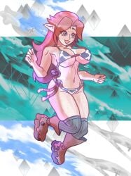 18baal 1girls ass belly_button big_breasts blue_eyes boots bouncing_breasts breasts child_bearing_hips cow_print cow_print_bikini female female_focus female_only freckles freckles_on_ass freckles_on_breasts freckles_on_face freckles_on_shoulders freckles_on_thighs hip_dips hips hourglass_figure hylian hylian_ears jiggle jiggling_breasts jumping light-skinned_female light_skin long_hair malon navel ocarina_of_time pointy_ears red_hair rope skindentation solo solo_female solo_focus stomach string_bikini string_panties the_legend_of_zelda thick_thighs thigh_highs thigh_socks thighhighs thighs tiny_bikini wide_hips