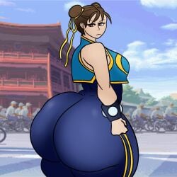 1girls ass big_ass capcom chun-li curvydoodles huge_ass large_ass massive_ass solo solo_female street_fighter street_fighter_alpha thick_ass thick_thighs