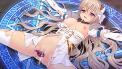 after_rape blonde_hair blue_eyes blush bow bowtie braid breasts brown_hair censored crying cum cum_in_pussy detached_collar detached_sleeves disembodied_penis dress elbow_gloves female game_cg genseishinki_sacred_virth gloves hair_between_eyes hairband hairbow invisible_penis large_variant_set long_hair lying magic_circle magical_girl medium_breasts mosaic_censoring navel nipples non-web_source official_art on_back open_mouth outstretched_arms penis purple_eyes pussy pussy_juice rape sacred_claire self-datamine sex short_sleeves solo_focus spread_arms spread_legs streaming_tears tears thighhighs tierna_aeride_throne torn_clothes torn_dress torn_gloves torn_sleeves torn_thighhighs vaginal_penetration variant_set very_long_hair white_bow white_gloves white_thighhighs worm yuugure_pairo