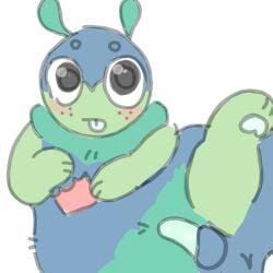 1boy antennae antennae_(anatomy) anthro anthro_bug anthro_insect anthro_male anthro_only anthro_solo anus balls berrybasketcest bite_mark blep blue_body blush book bug caterpillar cock cyan_pawpads cyan_penis cyan_tongue dandy's_world dick digital_media_(artwork) furry furry_male furry_only furry_solo genitals green_arms green_face green_legs holding_object insects jpeg looking_at_viewer male male_anthro male_anus male_furry male_only no-human no_human no_humans non-human non-human_only only_furry only_male pawpads paws penis plain_background red_book simple_background solo solo_anthro solo_furry solo_male squirm_(dandy's_world) testicles tongue tongue_out video_games white_background