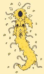 breasts delzeta feathers female genitals humanoid rain_world rule_63 solo string videocult void_weaver_(rain_world) vulva