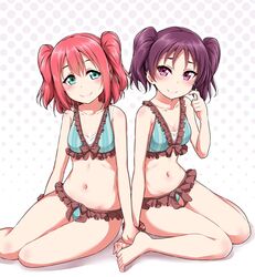 2girls bikini kazuno_leah kurosawa_ruby love_live! love_live!_sunshine!! yopparai_oni yuri