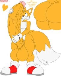 anthro ass balls big_ass big_balls big_penis denizen1414 fox gay habbodude heart hips huge_cock hyper hyper_penis large_ass large_balls large_penis male male_only nude penis sega solo sonic_(series) tails text wide_hips