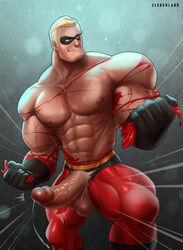 1boy 2lubkhland abs bara blonde_hair blue_eyes color daddy dilf disney erection male male_only mask mr._incredible muscles muscular nipples pecs penis pixar ripped_clothes ripped_clothing robert_parr smirk solo the_incredibles torn_clothes torn_clothing uncensored veiny_muscles veiny_penis yaoi