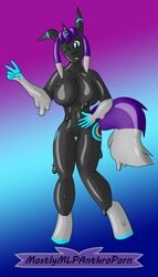 1girls alternate_color anthro breasts crossover female mostlymlpanthroporn my_little_pony nintendo nude original_character pokemon slime text video_games watermark