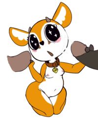 2018 aggressive_retsuko alpha_channel antelope anthro breasts brown_fur collar cum cum_on_face cumshot disembodied_penis ejaculation female fur gazelle group handjob hooves kneeling male mammal navel nipples nude open_mouth orgasm penis sanrio sex simple_background smooth_fur straight thick_thighs transparent_background tsunoda vono white_fur