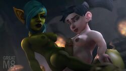 1boy 2girls 3d animated areolae big_lips big_penis black_hair blue_hair breasts double_tribadism_on_penis duo_focus earrings faceless_male female gnome gnome_(warcraft) gnome_female goblin goblin_(warcraft) goblin_female greatm8 green_eyes green_nipples green_skin grinding half-closed_eyes humanoid humanoid_on_humanoid large_breasts larger_male light_skin looking_at_another looking_at_viewer male male/female male_pov multiple_girls navel nipples nude orc orc_male pale_skin penis perky_breasts pink_eyes pointy_ears ponytail pov shortstack size_difference smaller_female smile smirk sound source_filmmaker straight threesome tribadism_on_penis twintails video world_of_warcraft