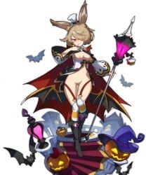 althemia cygames dragalia_lost edit halloween halloween_costume naked nintendo ptdmca