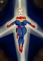 1girls big_breasts captain_marvel carol_danvers marvel marvel_comics tagme thecrunchy thick_thighs uncanny_valley