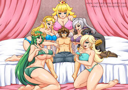 1boy 5girls age_difference ahoge alternate_version_available angel angel_wings ass bare_breasts barefoot bed bed_sheet bedroom big_ass big_breasts bikini blonde_hair blue_eyes blush boxers braid breast_focus breasts breath_of_the_wild brown_eyes brown_hair bulge butt_crack censored cleavage crossover crown cute earrings erect_nipples erection erection_under_clothes exposed_breasts female fire_emblem fire_emblem_awakening fire_emblem_heroes french_braid goddess green_eyes green_hair hair_ornament hair_over_one_eye hairclip happy harem head_wreath hi_res huge_breasts imminent_sex indoors interspecies jewelry kid_icarus kneeling large_ass large_breasts long_hair looking_at_another male mario_(series) multiple_girls nervous nintendo older_female open_mouth palutena panties pit_(kid_icarus) pointy_ears princess_peach princess_rosalina princess_zelda robin_(female)_(summer)_(fire_emblem) robin_(fire_emblem) robin_(fire_emblem)_(female) rud-k sidelocks silver_hair sitting smile spread_legs straight super_mario_galaxy super_smash_bros. testicles the_legend_of_zelda tiara twintails underwear underwear_only very_long_hair white_hair wings wink younger_male zelda_(breath_of_the_wild)