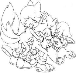 2007 anal anus auntymoira balls cum female group group_sex lynxie male miles_prower monochrome penis purity pussy sally_acorn sex sonic_(series) sonic_the_hedgehog tails threesome