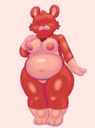 1girls big_ass big_breasts big_butt bobby_bearhug chubby chubby_female critters_(poppy_playtime) female female_only furry_only no_humans paper poppy_playtime poppy_playtime_(chapter_3) red_body red_fur red_skin smiling_critters