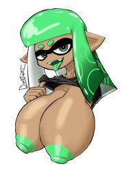 alys_(dus) areolae big_areola big_breasts big_nipples dus duskizi flashing flashing_breasts huge_breasts inkling inkling_girl looking_at_viewer nintendo solo solo_female solo_focus splatoon