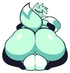 1futa anthro back back_view backsack bbw big_balls chikn_nuggit deadsector fat from_behind futa_only futanari inverted_nipples melt_(deadsector) self_upload slushi_(chikn_nuggit) smooth_balls transparent_background