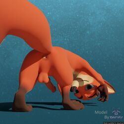 3d_(artwork) animal_genitalia animal_penis anthro anus balls bent_over black_nose blender_(artwork) canid canine canine_genitalia canine_penis claws countershading digital_media_(artwork) disney erection fox fur genitals gloves_(marking) green_eyes hi_res looking_at_viewer male male_only mammal markings nick_wilde nude orange_body orange_fur penis pink_penis rear_view red_fox rockyrcoon simple_background smile solo tail true_fox zootopia