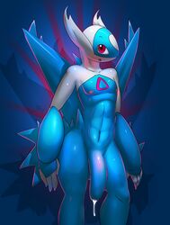 1boy 2014 4_fingers abs anthro anthrofied big_ass big_penis big_testicles blue_background blue_fur blush cum dragon elpatrixf flaccid foreskin furry huge_penis humanoid_penis large_penis large_testicles latios legendary_pokémon long_penis looking_at_viewer looking_away looking_up male male_only muscular muscular_male navel nintendo nipples nude open_mouth penis pink_eyes pokémorph pokemon pokemon_(species) pokemon_rse precum red_eyes red_fur scalie shadow solo testicles thick_penis thick_thighs uncut video_games wet white_fur wide_hips