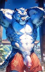 1boy dick kung_fu_panda leopard male male_only muscle solo tai_lung_(kung_fu_panda)