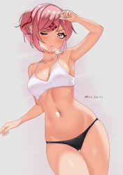 1girls doki_doki_literature_club female kun_kaiss natsuki_(doki_doki_literature_club) solo tagme