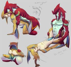 sidon (zelda) from breath of the wild by blackowle