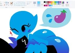 anthro anthro_focus anthro_penetrated ass avian beak big_butt bird black_body black_penis blue_beak blue_blush blue_body blue_feathers blue_wings blush blush_stickers bodily_fluids body_part_in_mouth breasts closed_eyes duo eggplant_emoji english_text eyelashes faceless_character faceless_male feathers female female_anthro female_focus female_penetrated genitals glistening glistening_butt heart_symbol huge_butt huge_thighs humanoid_genitalia humanoid_penis jjoyplus male male/female male_penetrating male_penetrating_female non-mammal_breasts one_eye_closed open_mouth open_smile oral oral_penetration penetration penis penis_in_mouth red_heart saliva saliva_on_penis sex simple_background smile solo_focus speech_bubble text thick_thighs twitter twitter_bird white_background wide_hipped_anthro wide_hipped_female wide_hips winged_arms wings
