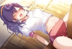 1girls ai_generated asahina_mafuyu belly belly_button big_breasts bloomers blush blush breasts breasts breasts closed_eyes clothed clothing cum cumshot female female_focus female_only high_resolution highres masturbating masturbation naked navel partially_clothed partially_clothed_female partially_nude partially_undressed project_sekai purple_hair pussy pussy_ejaculation pussy_juice pussy_juice_drip solo solo_female solo_focus squirting thighs tummy wet wet_pussy