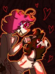 blood dead gay necrophilia ocs original_character pink_hair selfharm