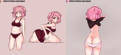 1girls doki_doki_literature_club female female_only hequip1 human natsuki_(doki_doki_literature_club) pink_hair solo tagme