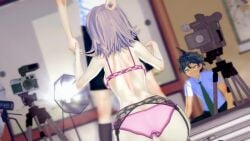 1boy 1girls big_ass big_breasts blowjob bra cheating cowgirl_position cuck cuckold curvy danganronpa danganronpa_2:_goodbye_despair danganronpa_v3 deepthroat hinata_hajime nanami_chiaki ntr pawg recording riding saihara_shuuichi tagme video watching_sex yenzoozie