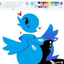 1:1 anthro anthro_focus ass avian beak big_butt bird black_eyes black_glans black_penis blue_beak blue_body blue_breasts blue_feathers blue_wings breasts duo english_text eyelashes feathers female female_anthro female_focus genitals glans glistening glistening_butt glistening_genitalia glistening_glans glistening_penis heart_symbol huge_butt huge_thighs humanoid_genitalia humanoid_penis jjoyplus looking_back male male/female non-mammal_breasts open_mouth open_smile penis red_heart simple_background smile solo_focus text thick_thighs twitter twitter_bird white_background wide_hipped_anthro wide_hipped_female wide_hips winged_arms wings