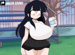 animated audrey_(hagen_toons) breast_expansion clothes_ripping hagen_toons ripped_clothing torn_clothes