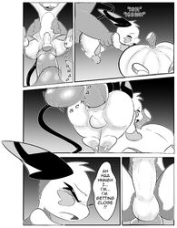 2boys anal anal_sex ass big_dom comic doujinshi duo food fruit furry gay gengar ghost huge_penis interspecies jack-o'-lantern male male_only manga mattchu_(character) monochrome nintendo original_character penetration pokémon_(species) pokemon pokemon_(species) pokemon_rgby pumpkin raichu rodent sex size_difference small_sub text video_games white_crest yaoi