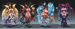 4girls angel angel_wings bleeding blindfold blood boots breast_grab breasts chains crucifixion dragon dungeon_and_fighter dungeon_fighter_online eastern_dragon female_crusader_(dungeon_and_fighter) female_priest_(dungeon_and_fighter) grabbing hat horn_(instrument) horns huge_breasts inquisitor_(dungeon_and_fighter) l_axe lactation mistress_(dungeon_and_fighter) multiple_girls nail nipples poleaxe revealing_clothes shaman_(dungeon_and_fighter) staff tattoo thigh_boots thighhighs thorns weapon wings