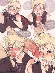 2boys art_dump cum_in_mouth english_text final_fantasy final_fantasy_xv gay male male_only nnsfwbot oral penis prompto_argentum rixen square_enix text yaoi