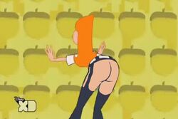 ass back_view candace_flynn dancing disney female female_only gkg hair human orange_hair phineas_and_ferb pussy solo squirrel_in_my_pants tagme