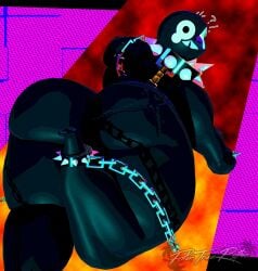 anaroth anthro ass big_breasts breasts chain_chomp chains crying enormous_breasts gigi_(thecoatl034) huge_ass huge_breasts mario_(series) nintendo nipple_piercing nipples palmtreerothic super_mario_bros. tear thick thick_ass thick_thighs
