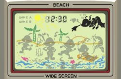 animated beach bell big_breasts bikini bikini_bottom bikini_top female game game_and_watch greasebaron ms._game_and_watch nintendo octopus tentacle