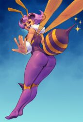 back_view darkstalkers happy_female looking_back ocorvo_r presenting_ass q-bee seduction_techniques
