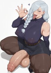 1futa 2026 ai_generated belt big_breasts blush braid breasts curvy curvy_figure dickgirl fellatio_gesture flaccid flaccid_penis foreskin fut4lov3r futa_focus futa_mommy futa_only futanari hair_over_one_eye heart heels huge_balls huge_breasts huge_cock huge_testicles imminent_fellatio imminent_oral jujutsu_kaisen large_tongue long_hair looking_at_viewer mei_mei_(jujutsu_kaisen) mostly_clothed nail_polish nails nipples oral_gesture pantyhose penis pent_up self_upload semen skirt solo squatting sweat testicles thick_thighs throbbing_penis tongue tongue_out veiny_penis voluptuous white_hair wide_hips