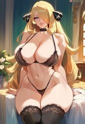 cynthia (pokemon) from pokemon by hellblueboy4