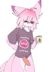 femboy furry gay_male grumpy longhair pink_hair shark_humanoid