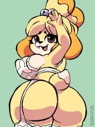 2026 5_fingers animal_crossing animated anthro ass big_ass big_breasts big_butt blonde_hair bouncymae bra breasts canid canine canis clothed clothed_anthro clothed_female clothing dipstick_tail domestic_dog eyebrows eyelashes fat_ass female female_anthro female_only fingers furry furry_female furry_only hair huge_ass huge_butt isabelle_(animal_crossing) legwear lingerie looking_at_viewer looking_back looking_back_at_viewer mammal markings nintendo one_fang open_mouth shih_tzu simple_background solo spanking_self tail tail_markings thick_thighs toy_dog underwear wide_hips